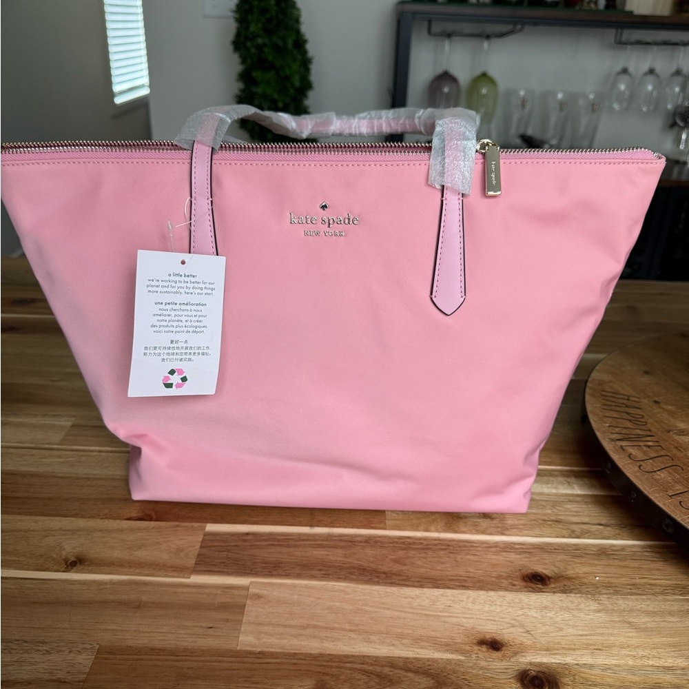 Kate Spade Pink Structured Tote with Double Handles